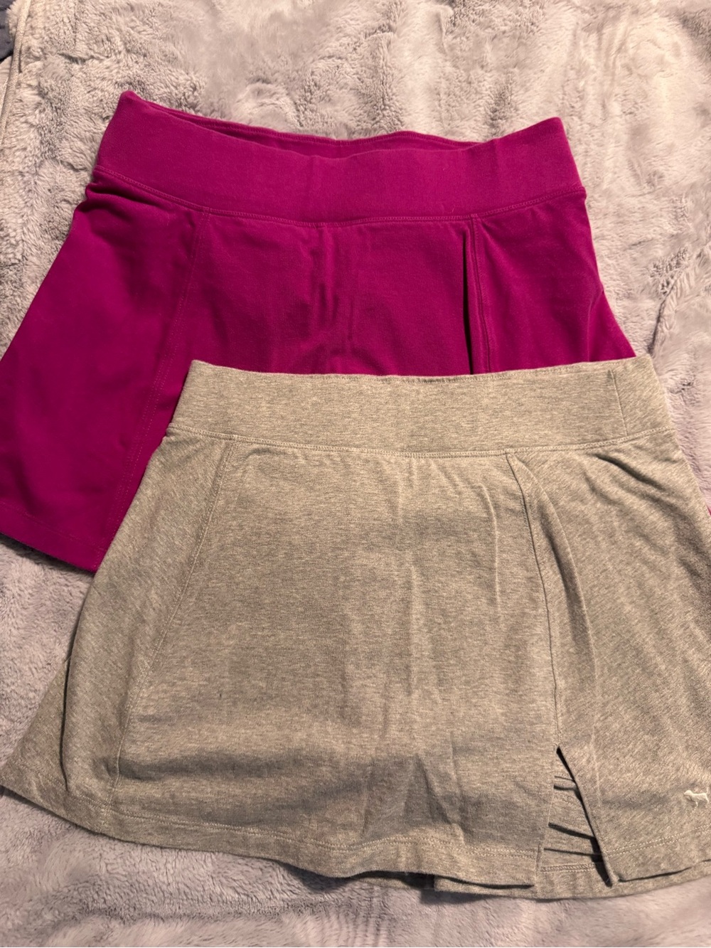 PINK Victoria's Secret Women's Skort Duo - Fuchsia and Heather Gray